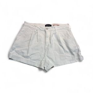 💋BCBGeneration Women’s Pleated Denim Trouser Shorts  White Size 30